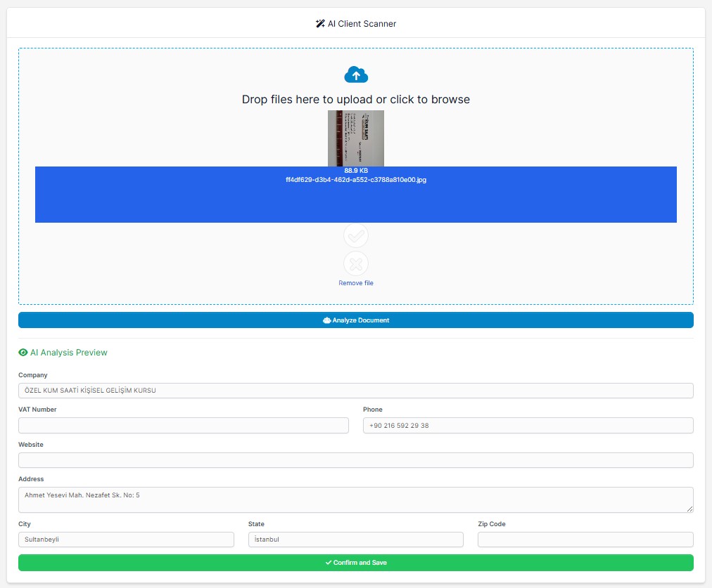 AI Customer Preview Form