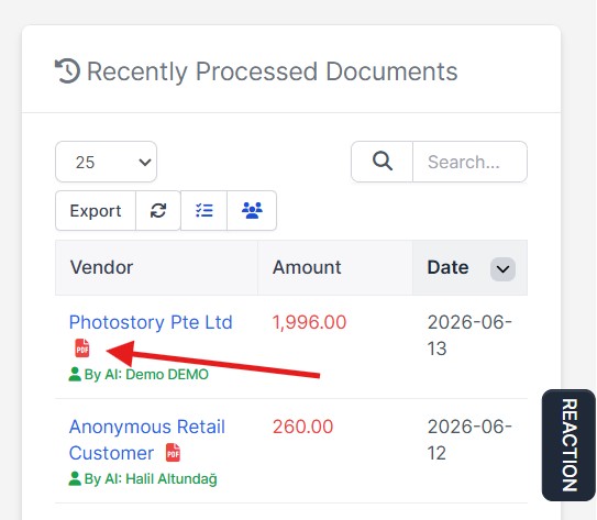 Document History List