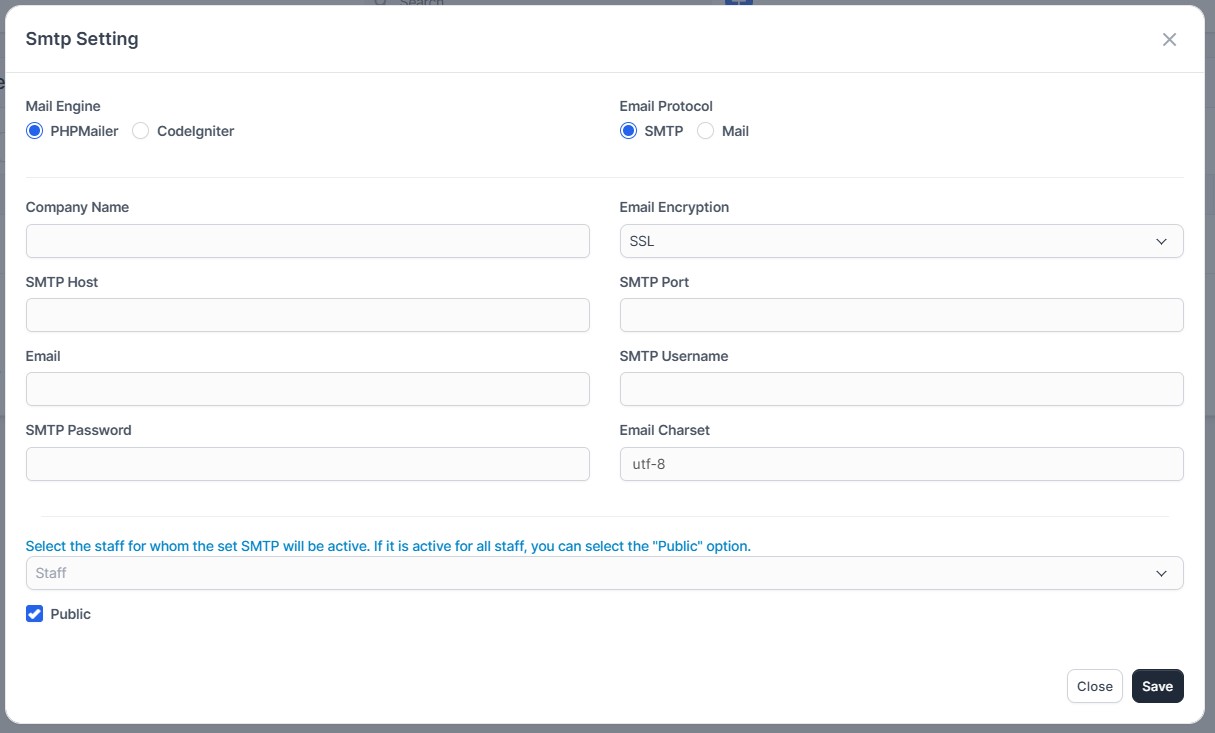 Multiple SMTP Settings