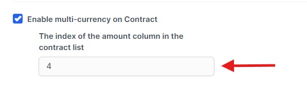Contract Multi Currency List Index