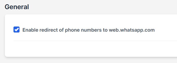 General WhatsApp Settings