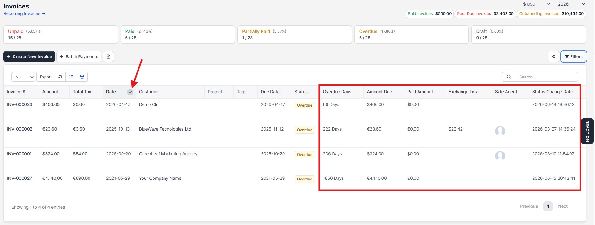 Invoice List