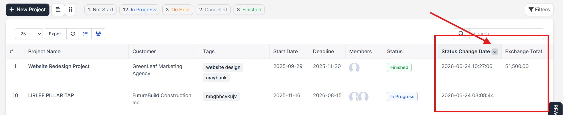 Project List