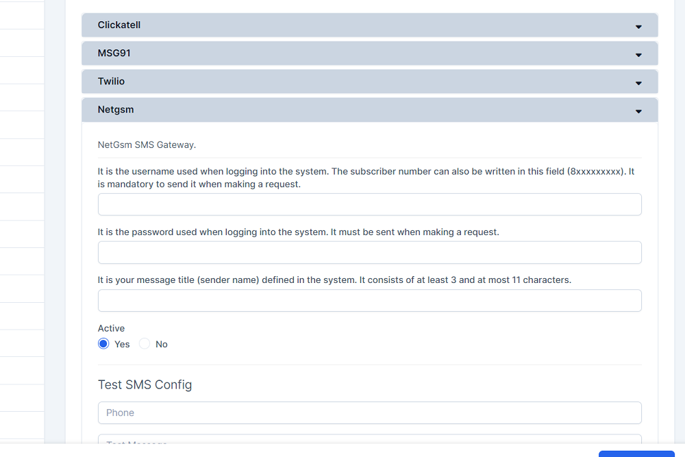 NetGSM Sms Module for Perfex CRM